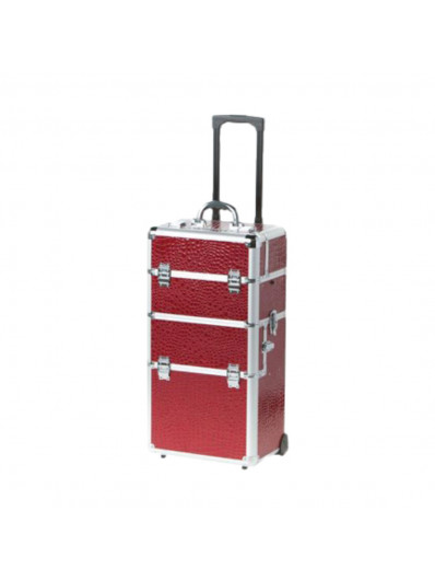 Trolley 2 En 1 Croco Red Wine