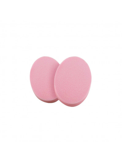 Eponges Lamelles Ovales Rose 10X7.5Cm 2 Pièces