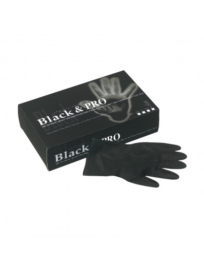 Gants Latex Noir Réutilisables 20 Pièces Large