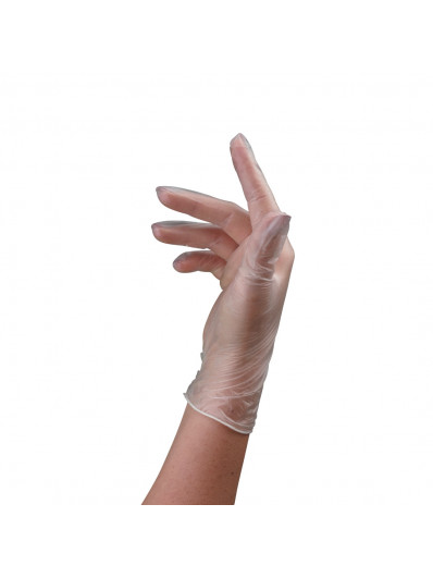 Gants Vynil Blancs 100 Pièces Jetables Large